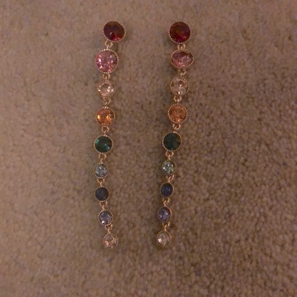 Guess Jewelry - HP ❤️💚 Guess Multi-Color Drop Earrings NWOT